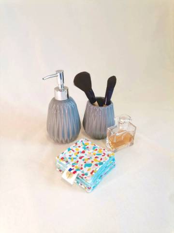 Cotons dmaquillants - Terrazzo multicolores