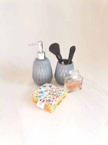 Cotons dmaquillants - Terrazzo multicolores