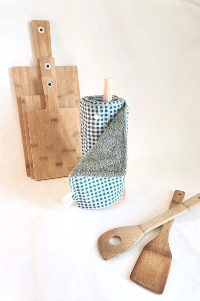Essuie-tout lavables Carreaux verts