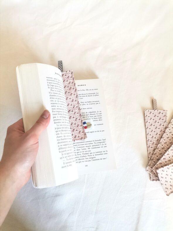 Marque page - Confettis rose et beige – Image 3