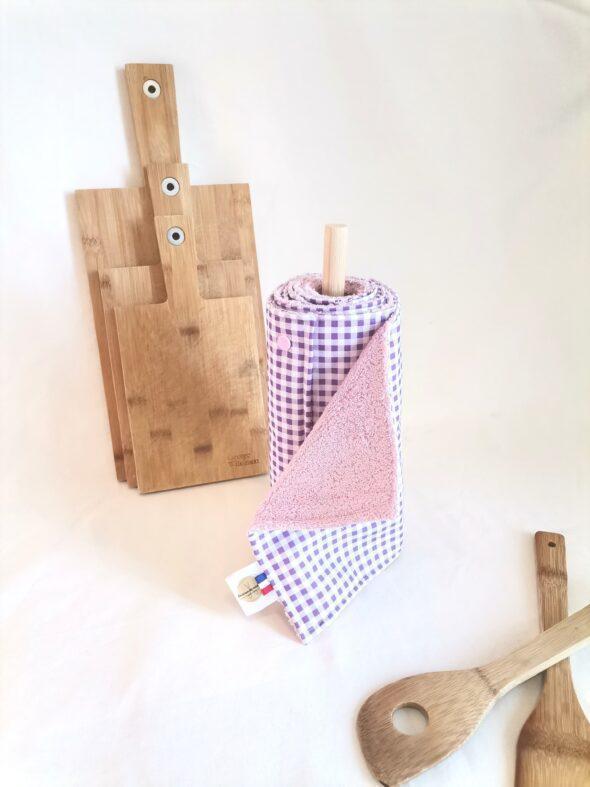 Essuie-tout lavables Carreaux violets