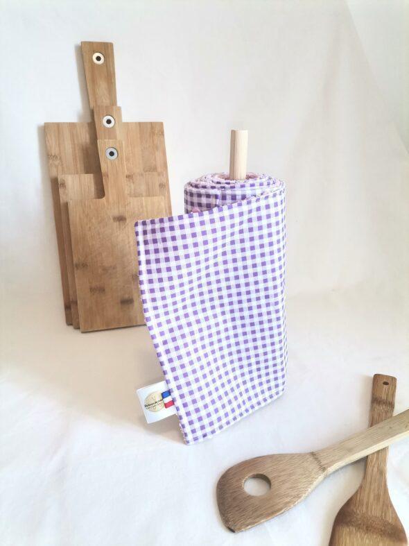 Essuie-tout lavables Carreaux violets – Image 3