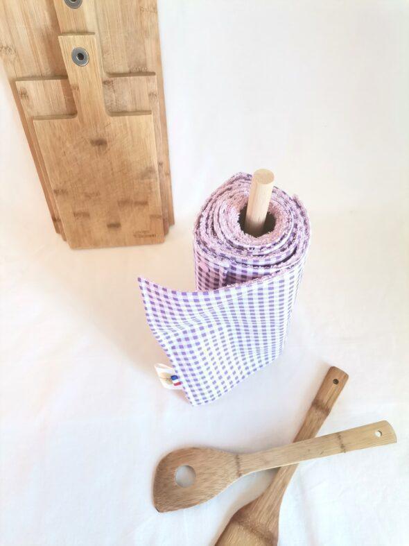 Essuie-tout lavables Carreaux violets – Image 2