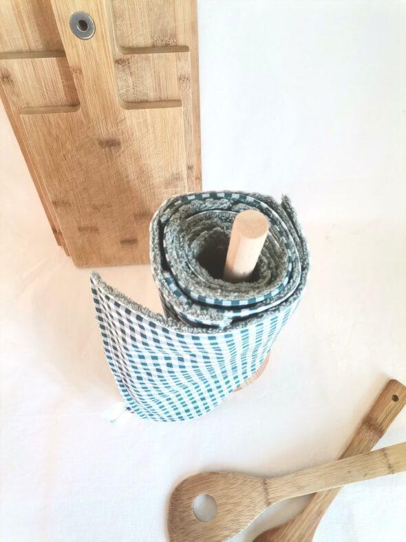 Essuie-tout lavables Carreaux verts – Image 2
