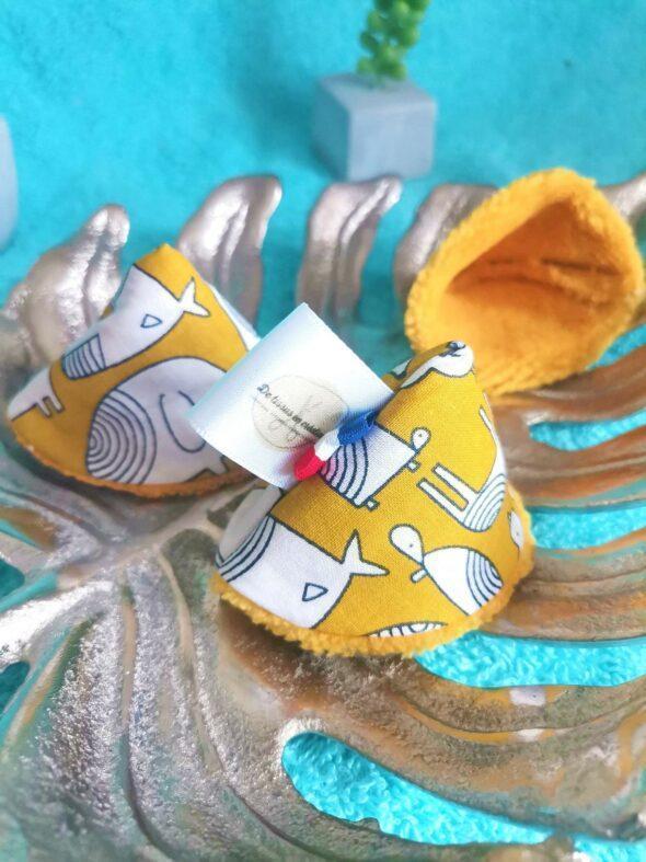 Lot de 3 tipis à pipi - Dino jaune moutarde – Image 3