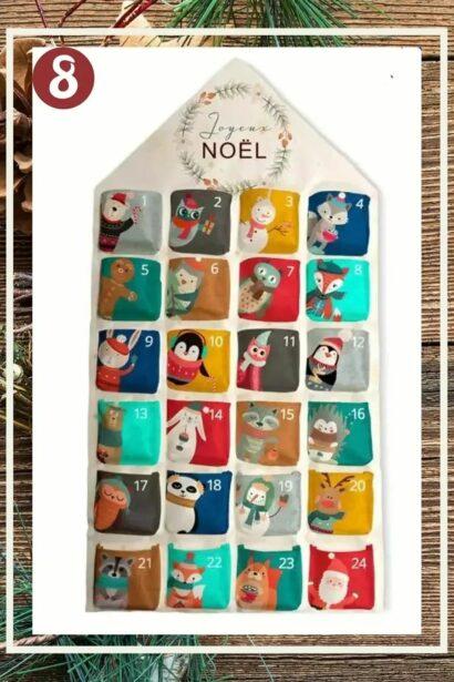 Calendrier de l'avent - Animaux colorés