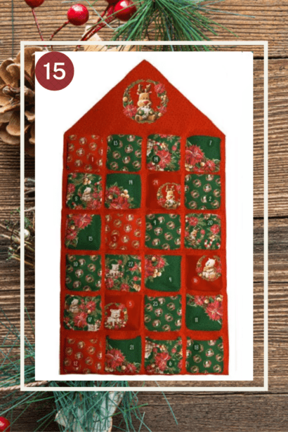 Calendrier de l'avent - Animaux couronne de noel