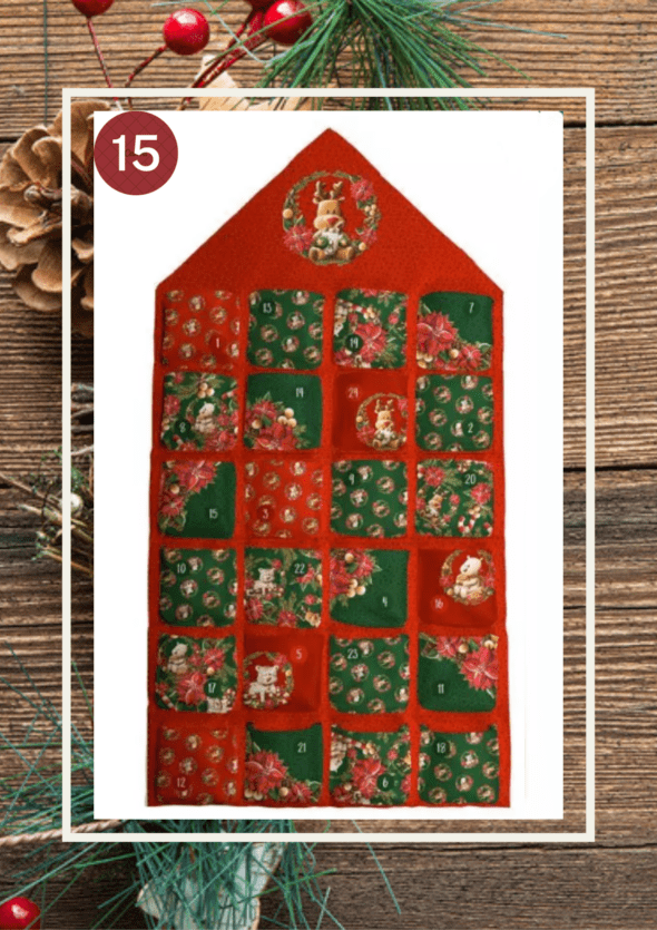 Calendrier de l'avent - Animaux couronne de noel