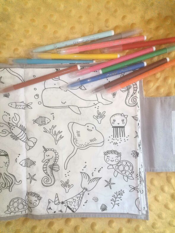 Cahier de coloriage lavable - Petits chiens gris – Image 4