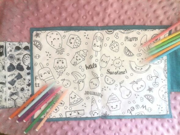 Cahier de coloriage lavable - Papillons bleu – Image 3
