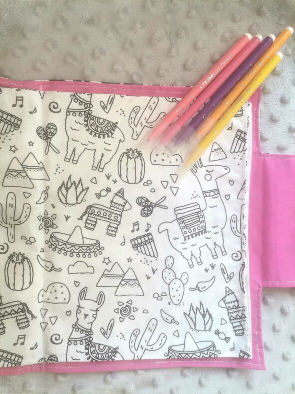 Cahier de coloriage lavable - Papillons rose – Image 2